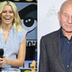 Elizabeth Banks at San Diego Comic-Con in 2018; Patrick Stewart at the Inaugural Los Angeles Online Film Critics Society Awards.